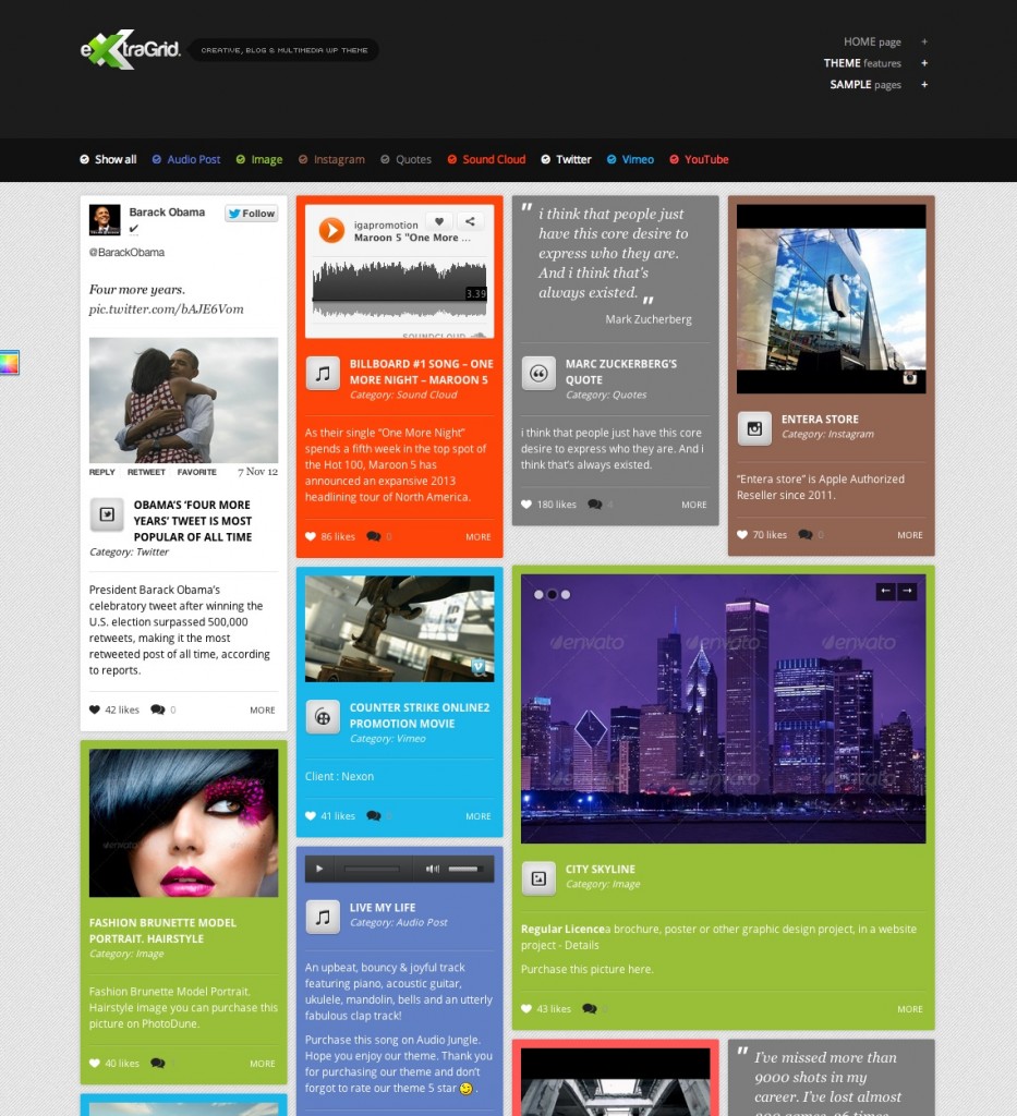 extragrid wordpress template