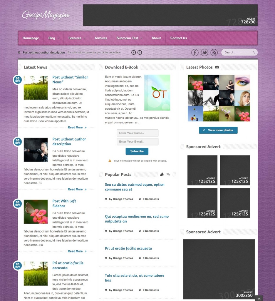 noble wordpress template